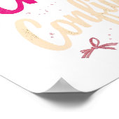 Sassy Pink Typography Chaos And Confidence Poster (Ecke)