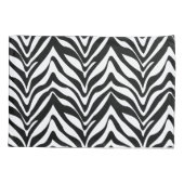 Sassy Pink und Black Zebra Streifen Kissenbezug (Rückseite-Links)