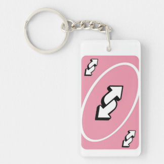 Sassy Pink UNO Rückwärtskarte Schlüsselanhänger – 