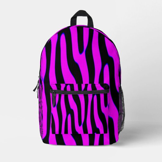Sassy Pink Wild Animal Bedruckter Rucksack (Vorderseite)