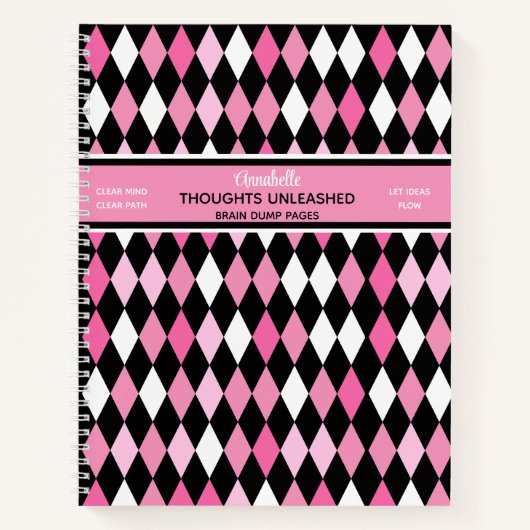 Sassy Pinkista Thoughts Unleashed SpiralNotebook Notizblock (Vorderseite)