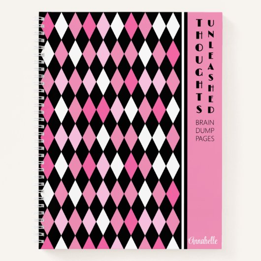 Sassy Pinkista Thoughts Unleashed SpiralNotebook Notizblock (Vorderseite)