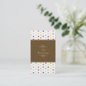 Sassy Polka dots BusinessCard Visitenkarte (Stehend Vorderseite)