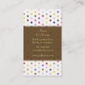 Sassy Polka dots BusinessCard Visitenkarte (Rückseite)