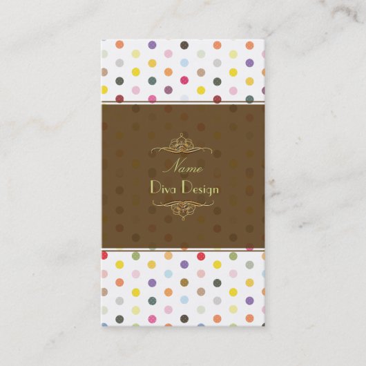 Sassy Polka dots BusinessCard Visitenkarte (Vorderseite)