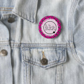 Sassy Polka-Punkte glauben dem lila Knopf - Button (Beispiel)