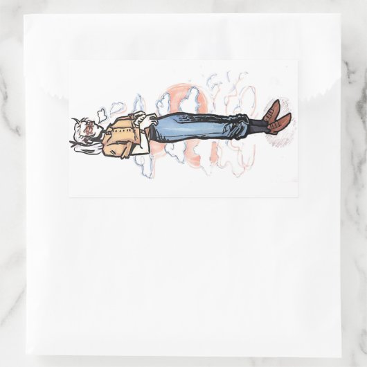 Sassy Rechteckiger Aufkleber (Tasche)