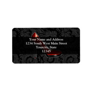 Sassy Red Shoe Adressaufkleber