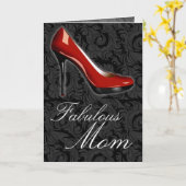 Sassy Red Shoe, Fabelhafte Mama Karte (Gelbe Blume)