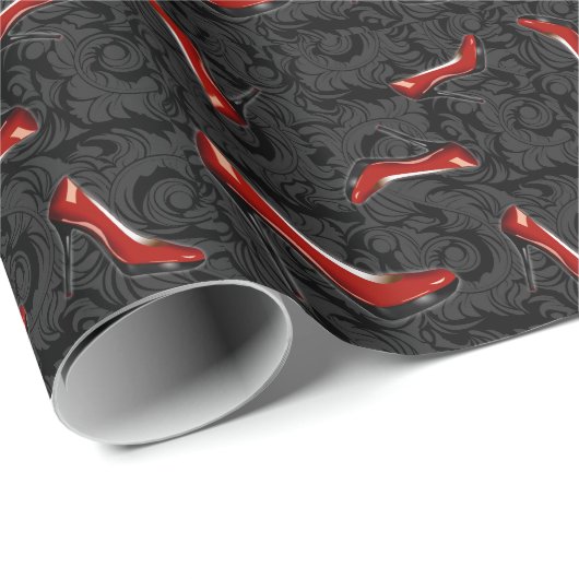 Sassy Red Shoe Geschenkpapier (Rolleneckpunkt)