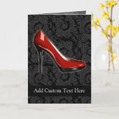 Sassy Red Shoe Karte (Gelbe Blume)