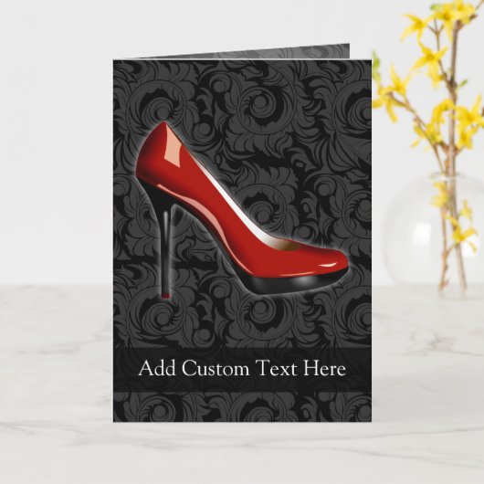 Sassy Red Shoe Karte (Gelbe Blume)