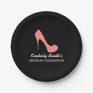 Sassy Red Stiletto High Heel Pappteller