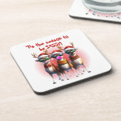 Sassy Reindeer Getränkeuntersetzer (Linke Seite)