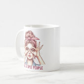 Sassy Retro Girl - Ich sehe, wie dumme Leute tri-b Kaffeetasse (Vorderseite Links)