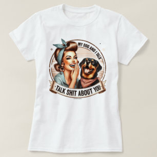 Sassy Retro Girl T - Shirt - Mein Hund und ich
