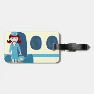 Sassy Retro Stewardess Reiseanhänger Gepäckanhänger