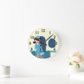 Sassy Retro Stewardess Runde Wanduhr (Zuhause)