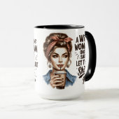 Sassy Retro Woman Coffee Tasse - Sarcastic Quote (VorderseiteRechts)