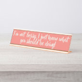 Sassy Rosen-Goldschreibtisch-Nummernschild Schreibtischnamensplakette (Vorderseite )