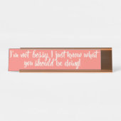 Sassy Rosen-Goldschreibtisch-Nummernschild Schreibtischnamensplakette (Vorderseite )