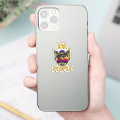 Sassy Royal Cat - "Ew. Leute" Funny Cat Lover Aufkleber (Telefon)