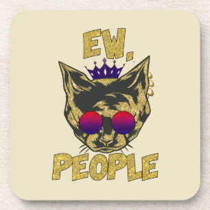 Sassy Royal Cat - "Ew. Leute" Funny Cat Lover Getränkeuntersetzer