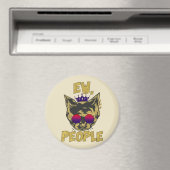 Sassy Royal Cat - "Ew. Leute" Funny Cat Lover Magnet (In Situ (Geschirrspüler))