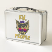 Sassy Royal Cat - "Ew. Leute" Funny Cat Lover Metall Brotdose (Rückseite)