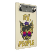 Sassy Royal Cat - "Ew. Leute" Funny Cat Lover Mini Klemmbrett (Schrägansicht)
