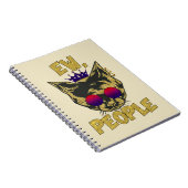 Sassy Royal Cat - "Ew. Leute" Funny Cat Lover Notizblock (Rechte Seite)