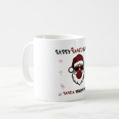 Sassy Santa Mode – Bilingual Christmas Design Kaffeetasse (Vorderseite Links)