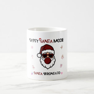 Sassy-Santa-Modus – Zweisprachiges Weihnachtsdesig Kaffeetasse