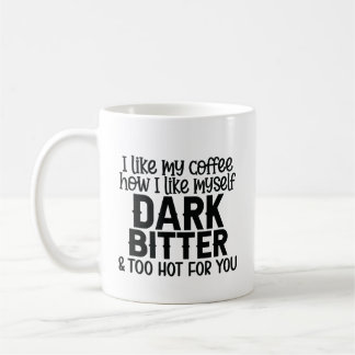 sassy sarcasm schwarze Typografie Kaffeetasse