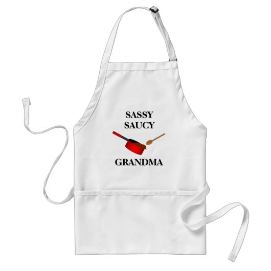 Sassy Saucy Koch Personalisiert Sauce Pan Schürze (Vorne)