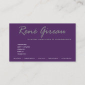 Sassy schnüren Sie sich oben Visitenkarte (Rückseite)