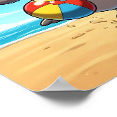 Sassy Seal | Cute Cartoon Kid's Nursery Art Poster (Ecke)