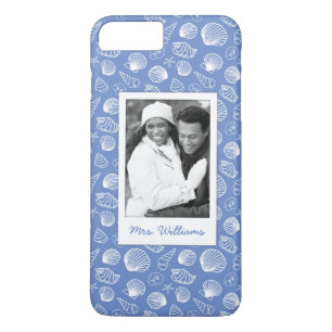 Sassy Seashell-Muster Ihr Foto u. Name Case-Mate iPhone Hülle