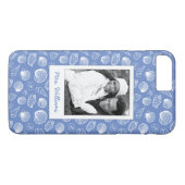 Sassy Seashell-Muster | Ihr Foto u. Name Case-Mate iPhone Hülle (Rückseite (Horizontal))