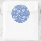 Sassy Seashell Pattern Runder Aufkleber (Tasche)
