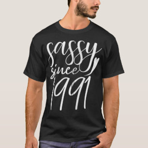 Sassy seit 1991 30. Geburtstag 30 Jahre alter Zip T-Shirt