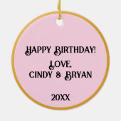 Sassy Seit der Geburt Humour Name Keramik Ornament (Hinten)