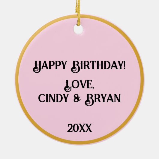 Sassy Seit der Geburt Humour Name Keramik Ornament (Hinten)