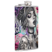 Sassy seit der Geburt sassy clevere Mund lustige A Flachmann (Rechts)