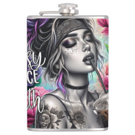 Sassy seit der Geburt sassy clevere Mund lustige A Flachmann