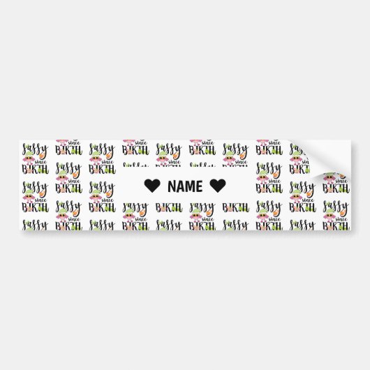 Sassy seit Geburt Autoaufkleber (Vorne)