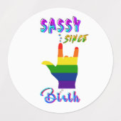Sassy seit Geburt Etiketten (Design 1)