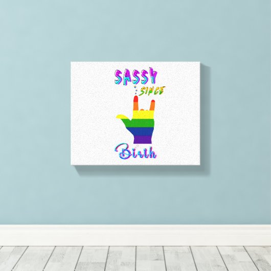 Sassy seit Geburt Leinwanddruck (Insitu (Holzboden))