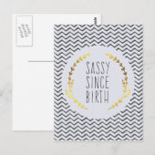 Sassy seit Geburt Postkarte (Vorne/Hinten)