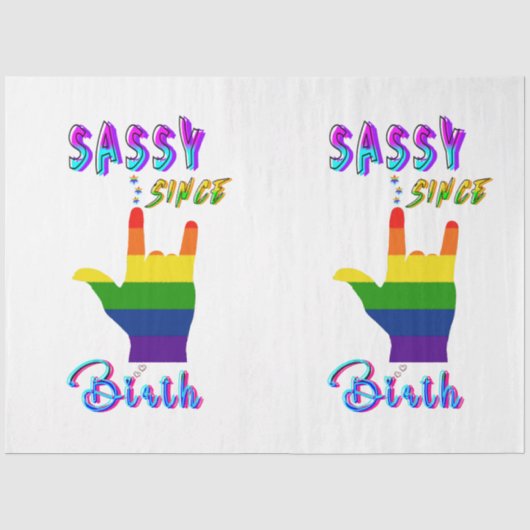 Sassy seit Geburt Seidenpapier (Vorderseite)